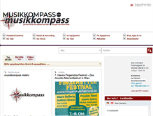 Tablet Screenshot of musikkompass.com